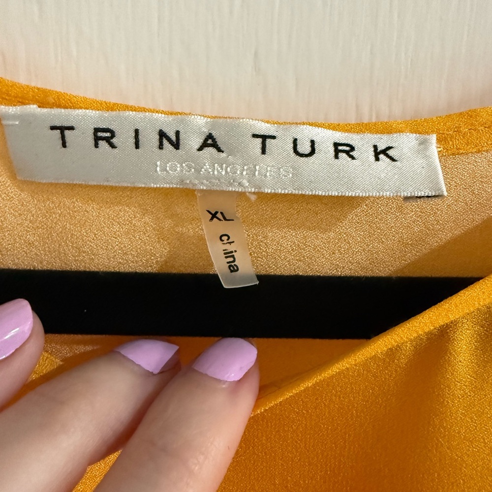 Trina Turk Shante Bicolor Caftan | Heatwave | XL | Resort Luxe - Picture 4 of 9